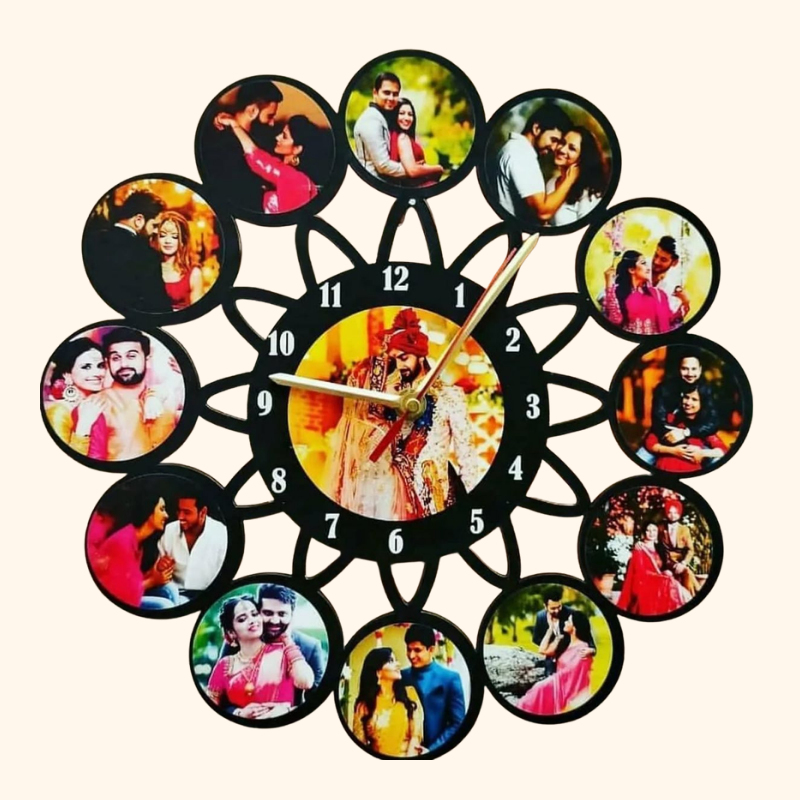 Customized Photo Collage Wall Clock