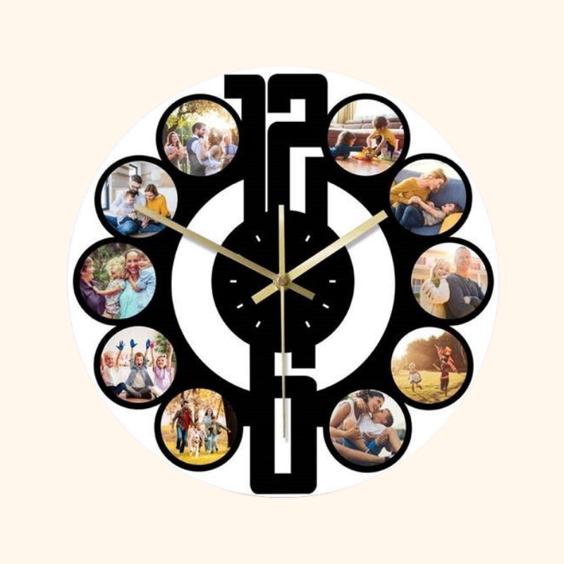 Customized Photo Collage Wall Clock