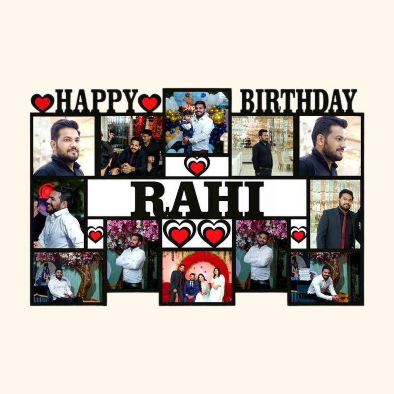 Customized Photo Collage Frame with Name